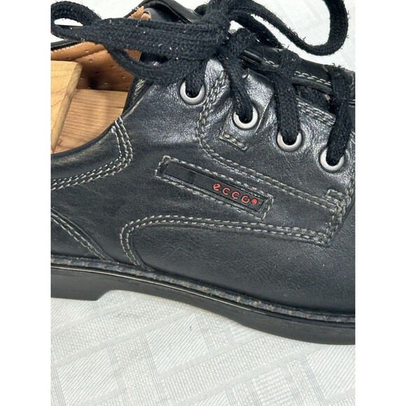 ECCO Black Leather Shoe Bicycle Toe Comfort Casual Shock Point Size 43/ US 9-9.5 main image 16